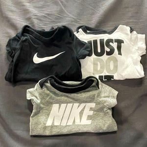 3 Month Nike Short-Sleeve Onesies